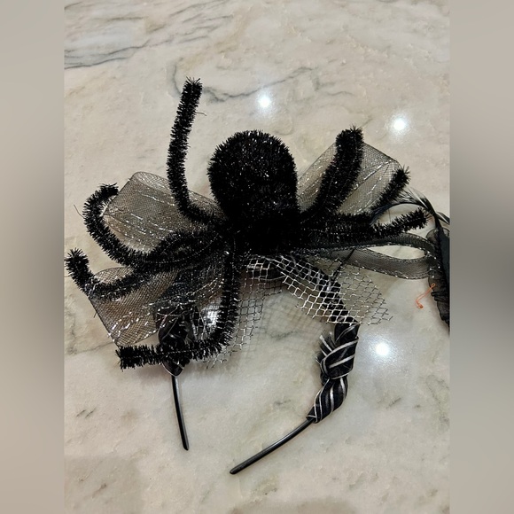 Spider Web Halloween Poncho, one size, embroidered purple spide. - Picture 7 of 9